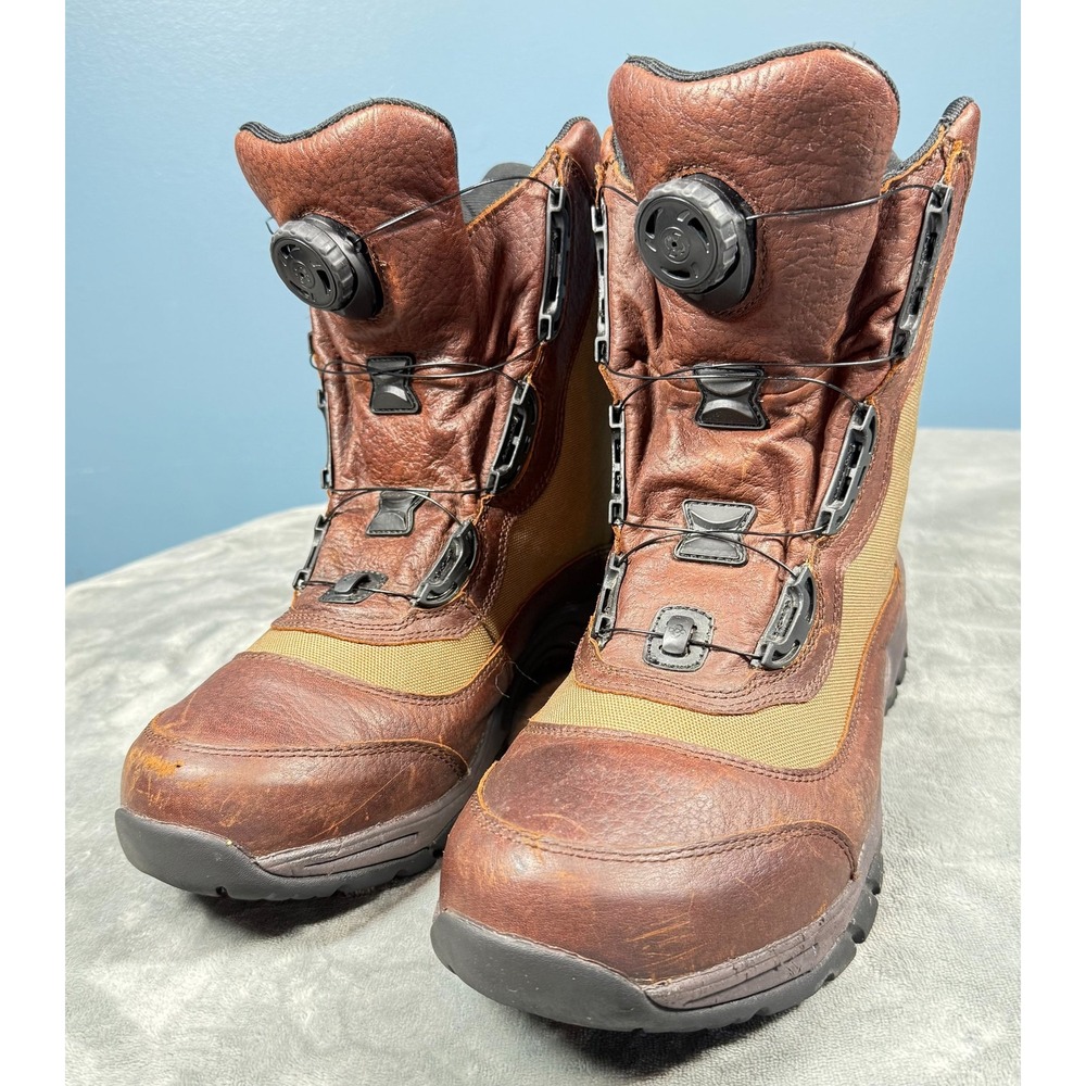 LL Bean Boots Mens 13 Brown Leather Boa Hunting GoreTex Primaloft Insulated
